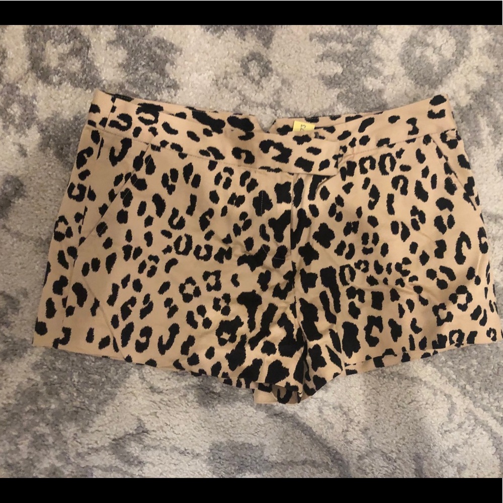 Tibi New York leopard shorts